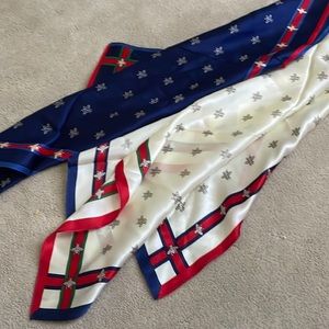 Pair of Silk Scarves with Bee Pattern
